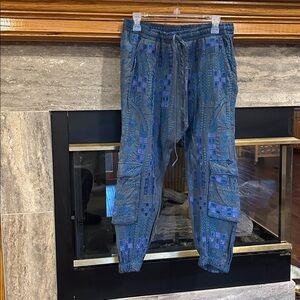 Johnny Was embroidered utility jogger pants